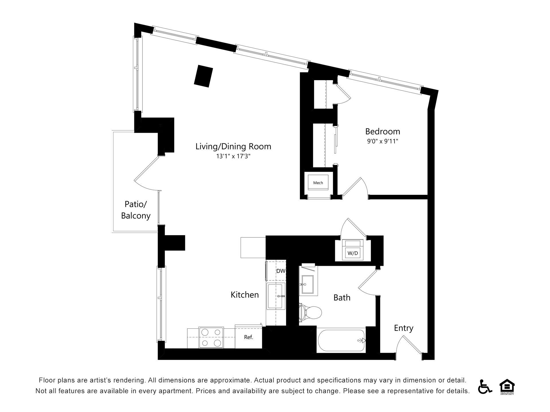 Floor plan layout diagram for A47
